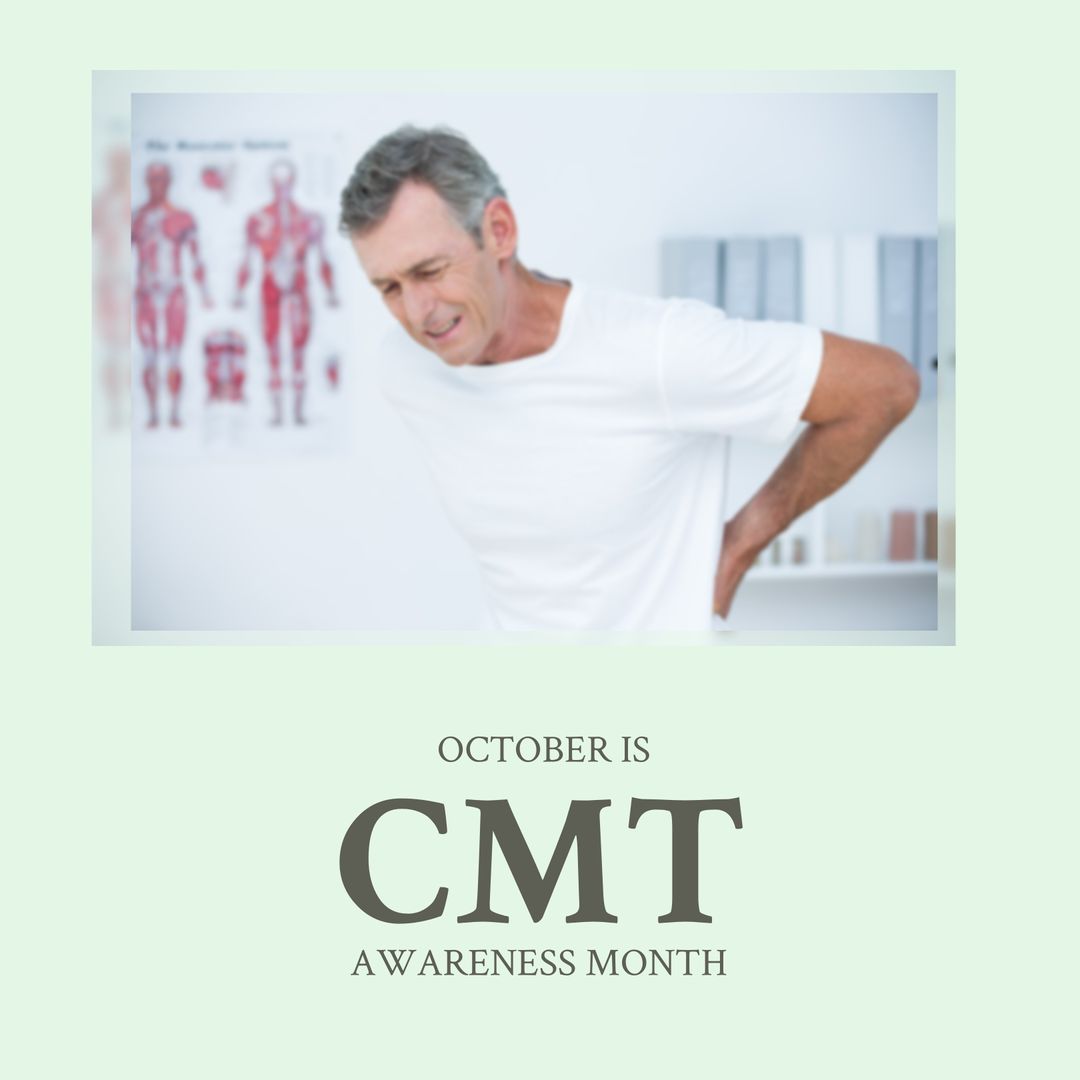 Elderly Man Experiencing Back Pain for CMT Awareness