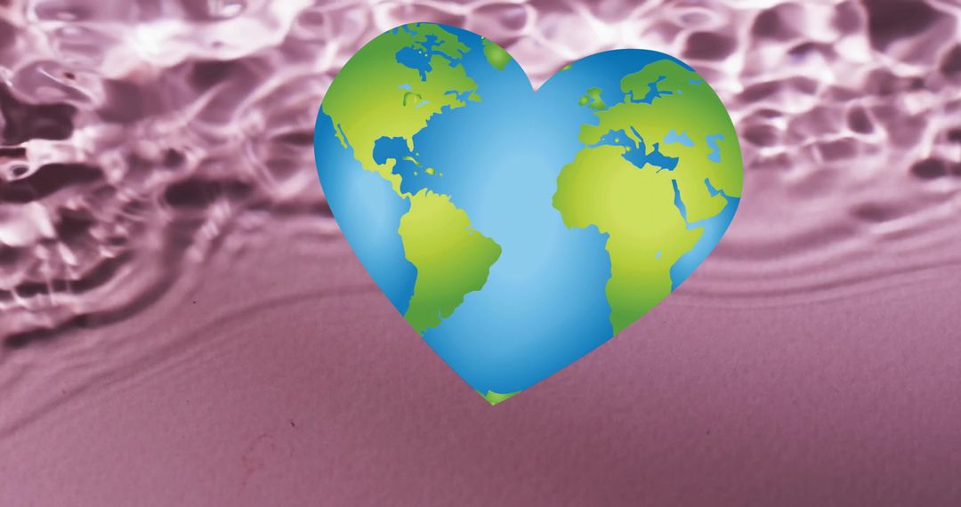 Heart-Shaped Globe Concept for Climate Awareness