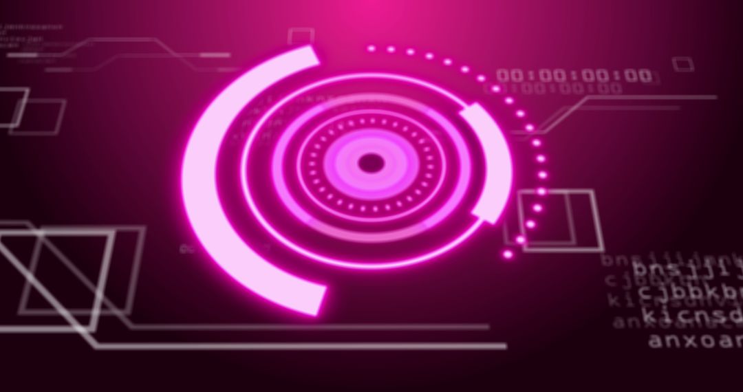 Futuristic Data Interface with Digital Rotating Scope