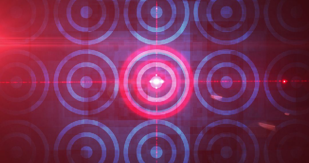 Futuristic Digital Target Scopes with Red Glow