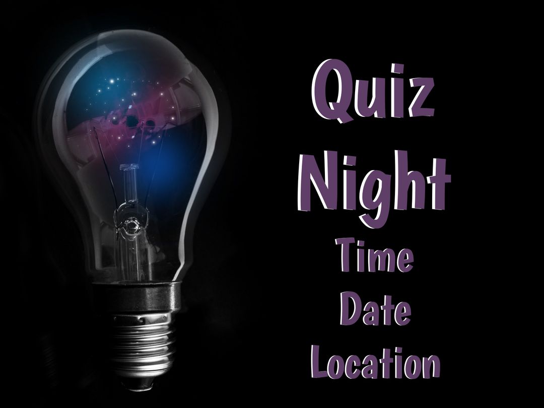 Cosmic Idea Bulb for Quiz Night Promotion