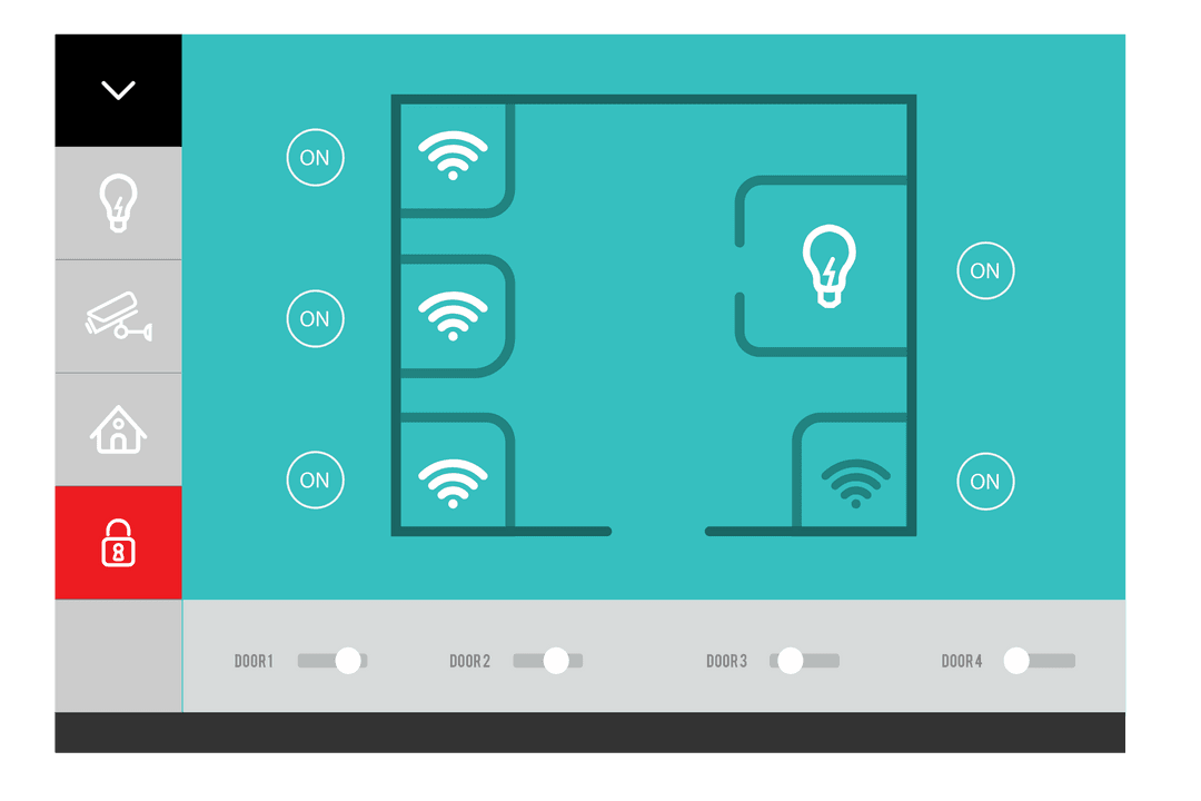 Smart Home Control Interface Transparent Concept Illustration