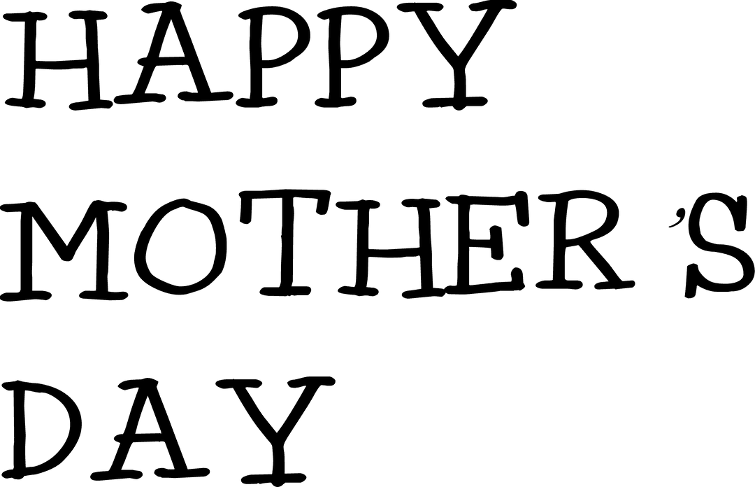 Transparent Happy Mother's Day Text Design Celebration