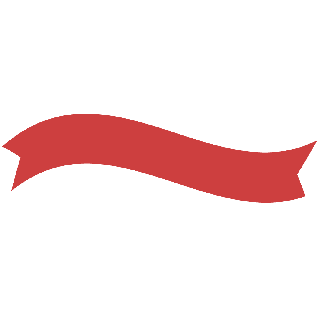 Red Ribbon Banner on Transparent Background for Branding or Design