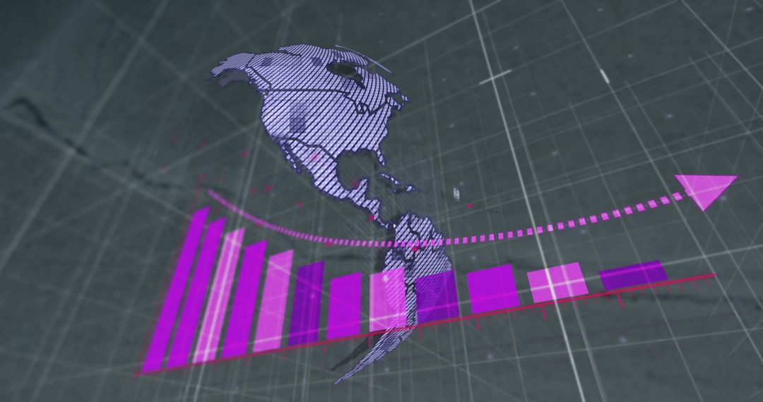 Futuristic Digital Graph Technology with Global Data Analysis