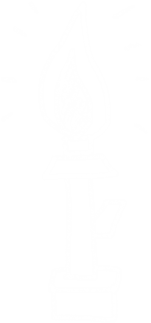 Transparent Vector of Burning Candle with Simple Design