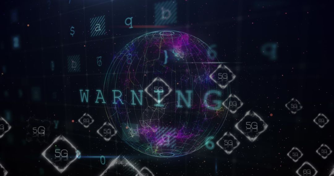 Global Data Security with 5G Technology Conceptual illustration