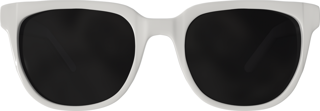 Close-up of Modern White Framed Sunglasses with Transparent Background - Download Free Stock Images Pikwizard.com