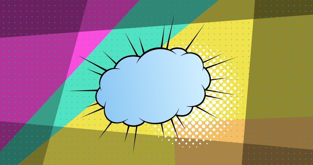 Retro Speech Bubble on Vibrant Pop Art Background