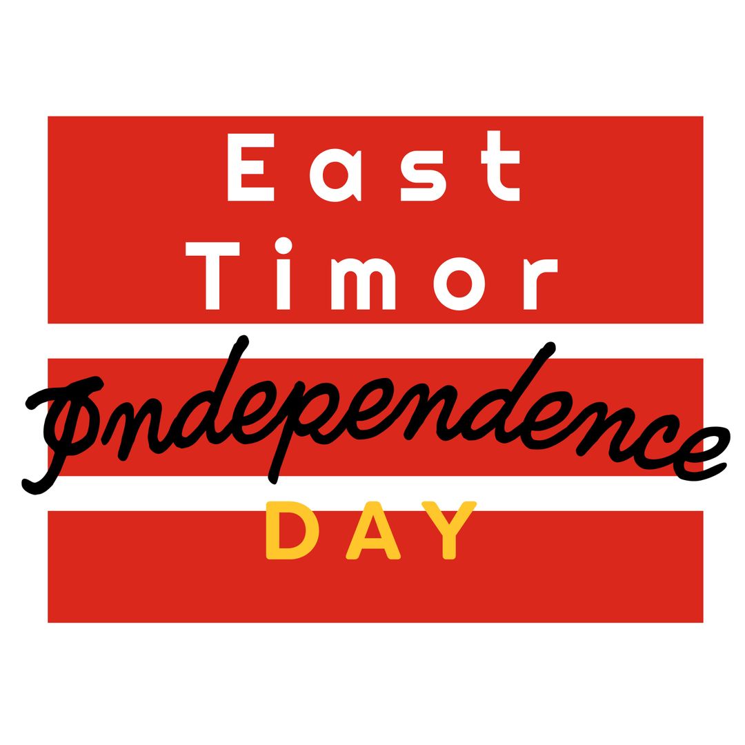 East Timor Independence Day Celebration Text Design