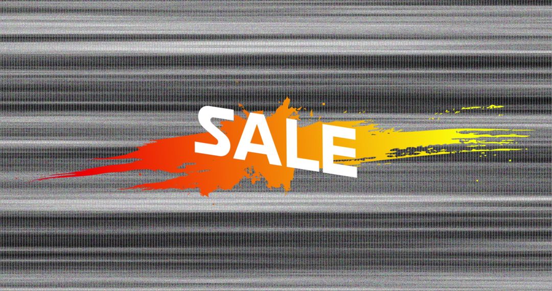 Colorful Splash SALE Banner Design with Static Texture