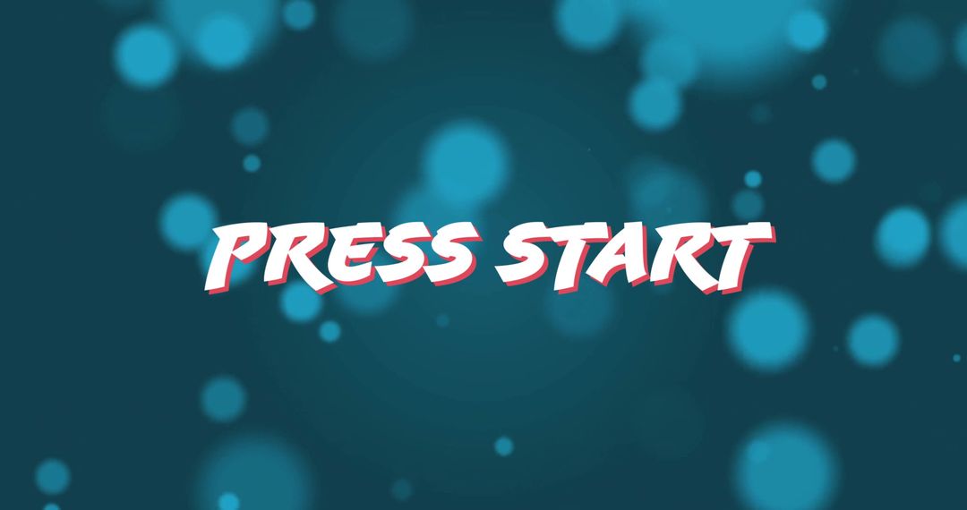 Retro Gaming Start Screen with Neon Effects