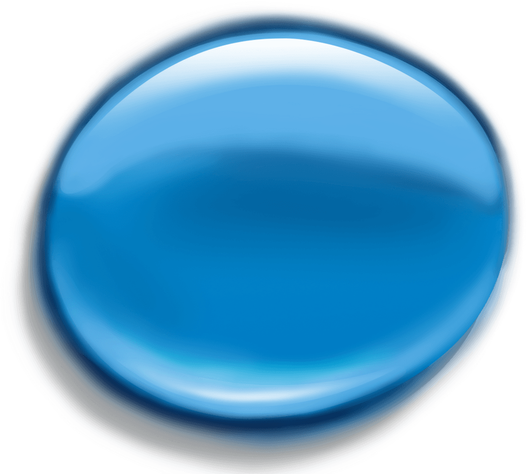 Realistic Blue Water Drop Transparent Icon