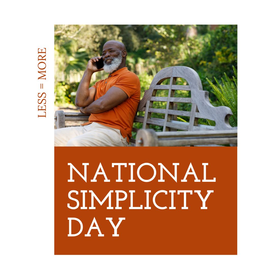 Senior Man Enjoying Nature Celebrating National Simplicity Day