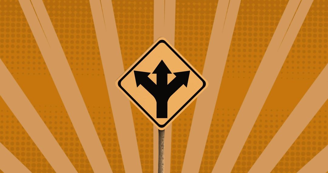 Abstract Multiple Directions Road Sign Art