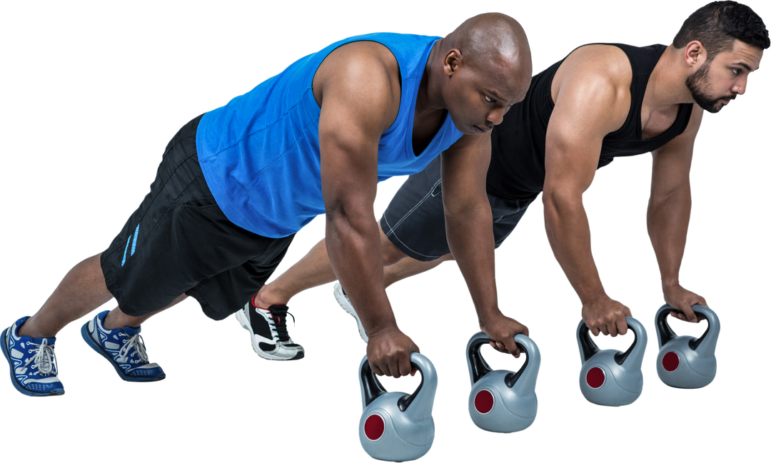 Friends Exercising with Kettlebells Transparent Background - Download Free Stock Images Pikwizard.com