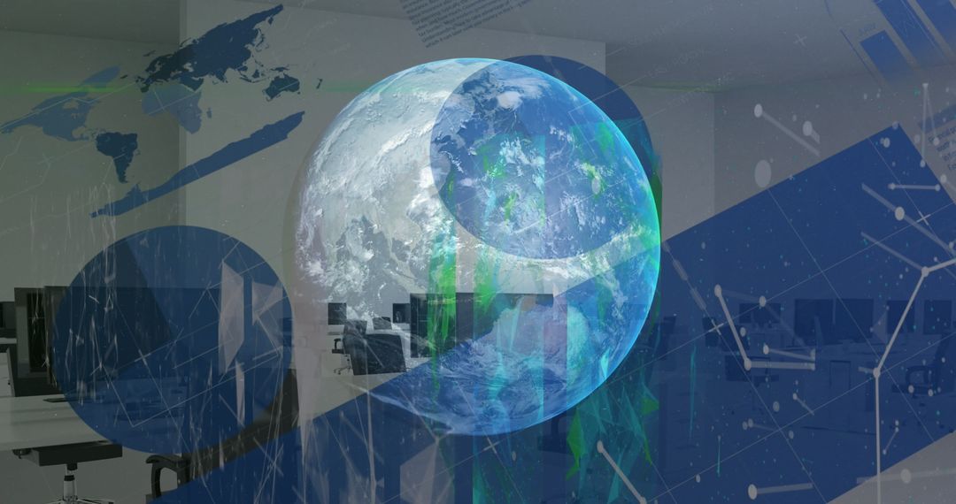 Global Business Technology and Digital Interface Concept