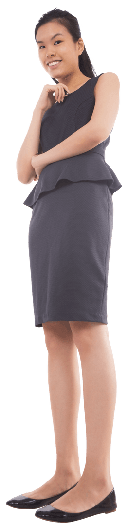 Confident Businesswoman on Transparent Background Professional Appearance