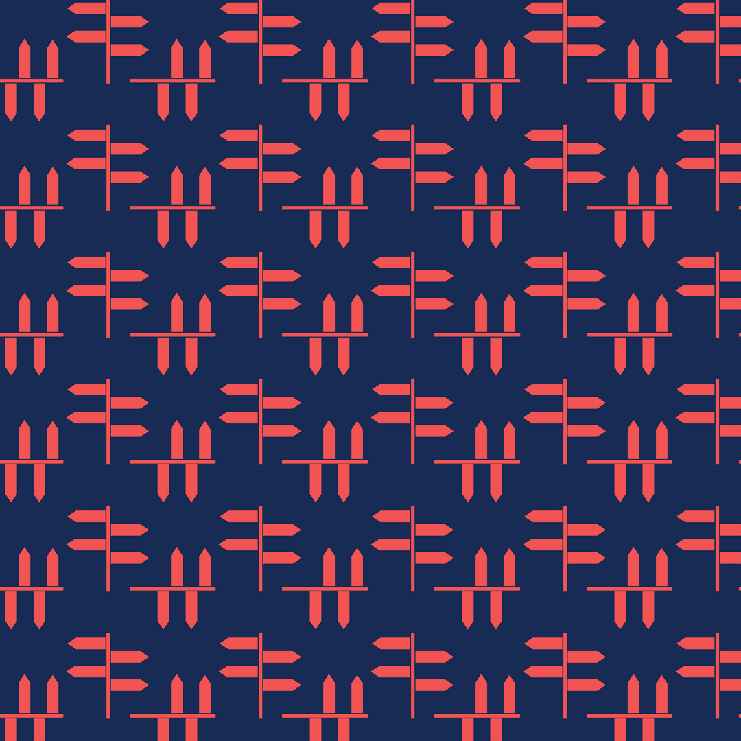 Seamless Red Arrow Pattern on Transparent Black Background