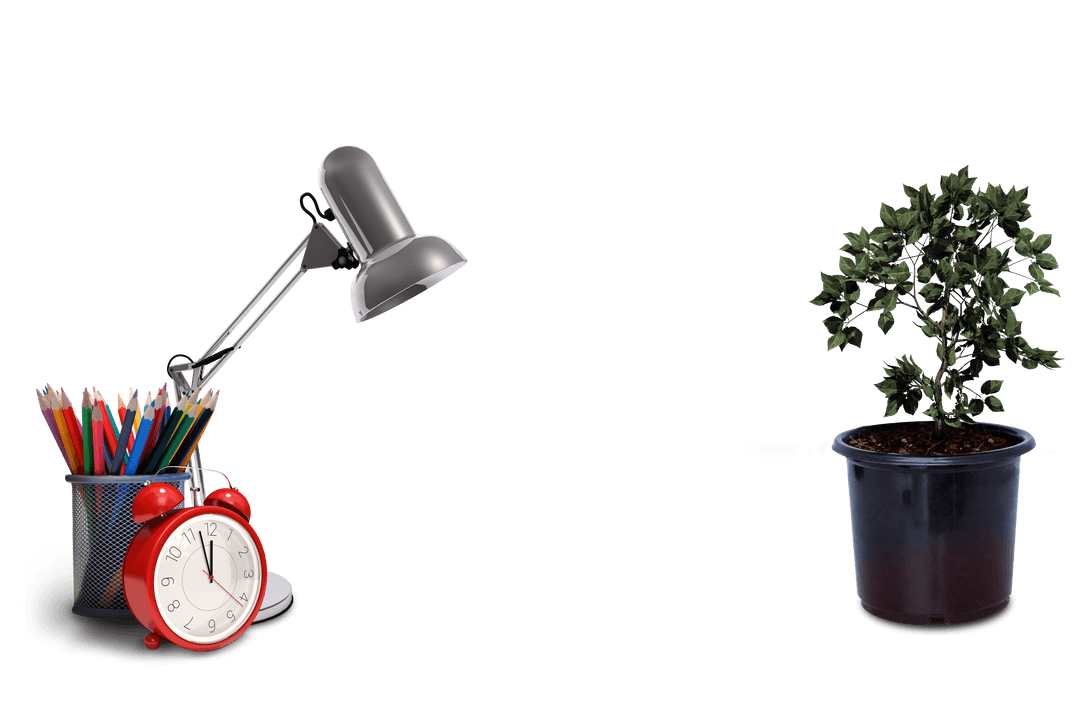 Transparent Office Lamp Plant Desktop Decor