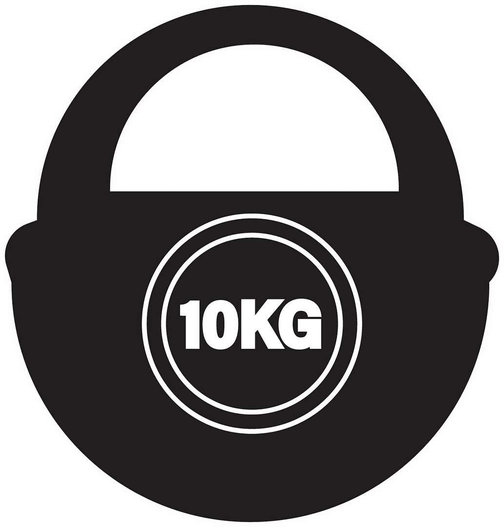 Transparent Silhouette Kettlebell with 10kg Label