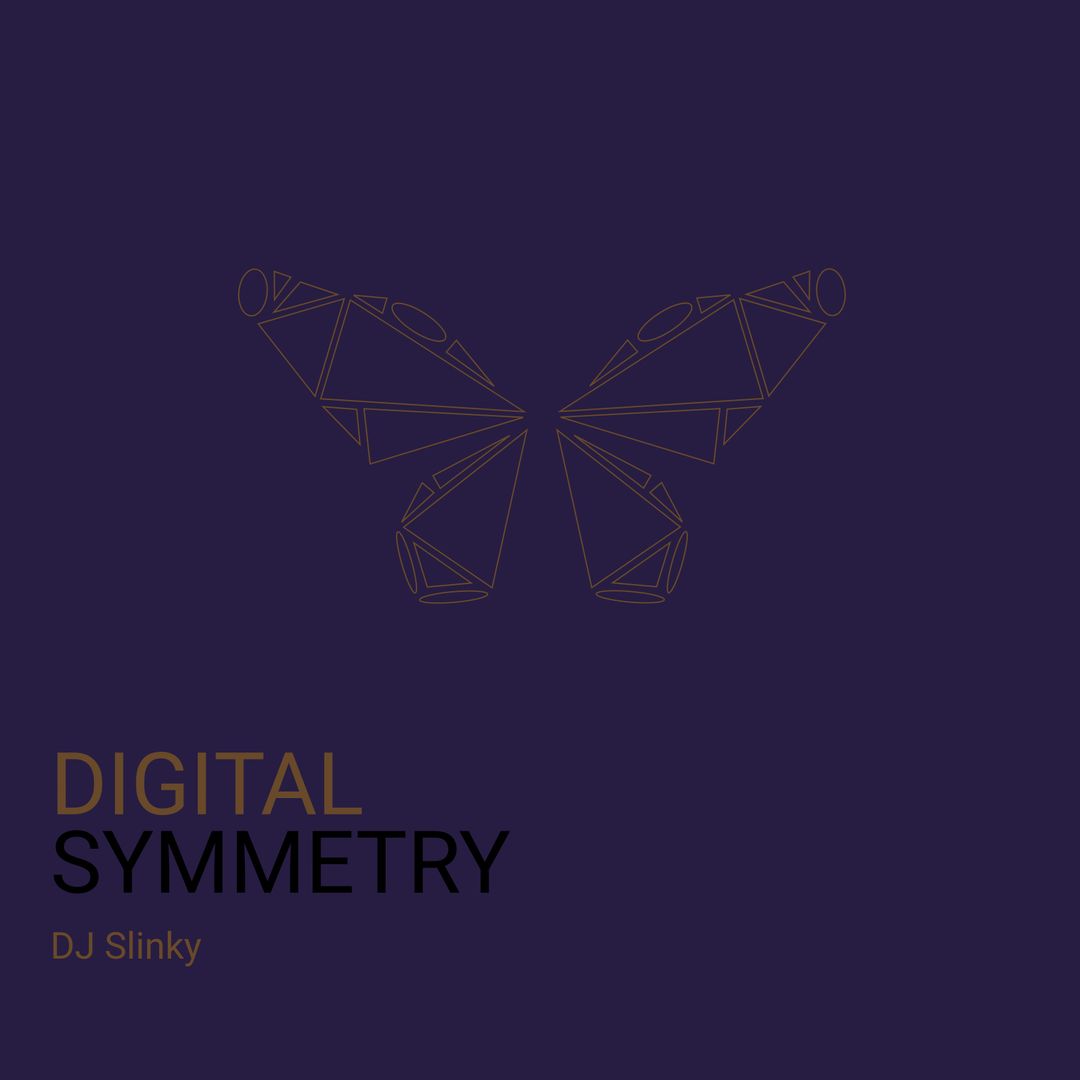 Butterfly Outline on Minimalist Music Album Cover
