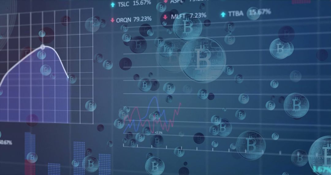Digital Bitcoin Data Interface with Global Market Analysis
