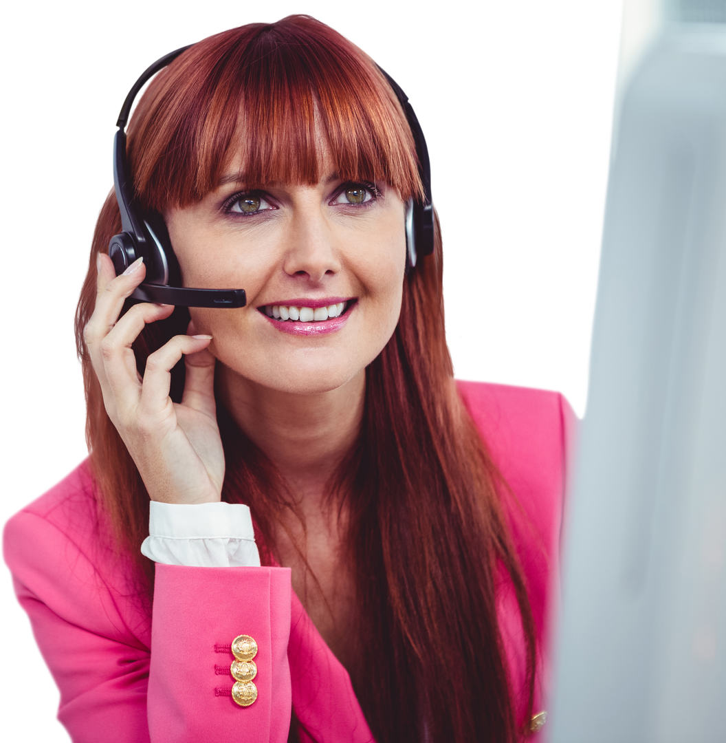 Transparent Call Center Agent with Headset Assisting Customers - Download Free Stock Images Pikwizard.com