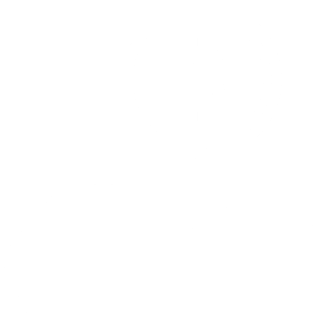 Transparent Silhouette of Hand with Dollar Coin Offering Wealth Idea