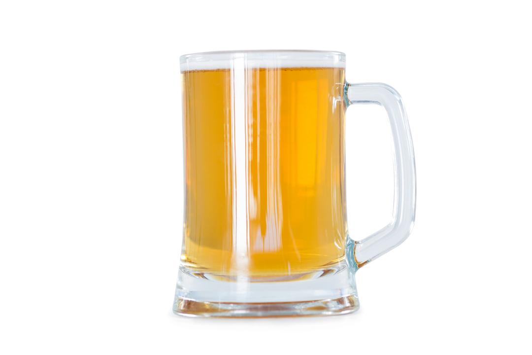 Close-Up of Beer Mug on White Background - Free Images, Stock Photos and Pictures on Pikwizard.com