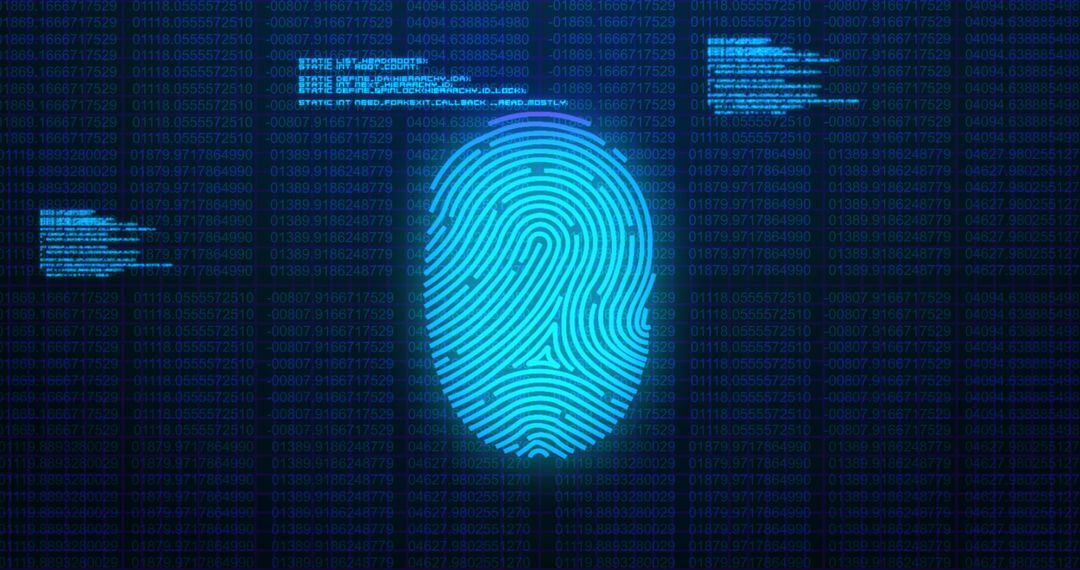 Digital Biometric Fingerprint in Data Processing Interface - Free Images, Stock Photos and Pictures on Pikwizard.com