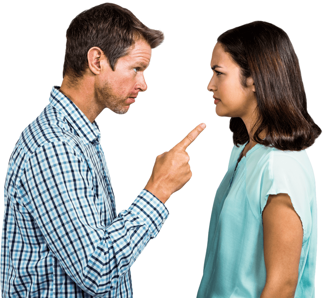 Transparent Dispute Discussion Between Man and Woman