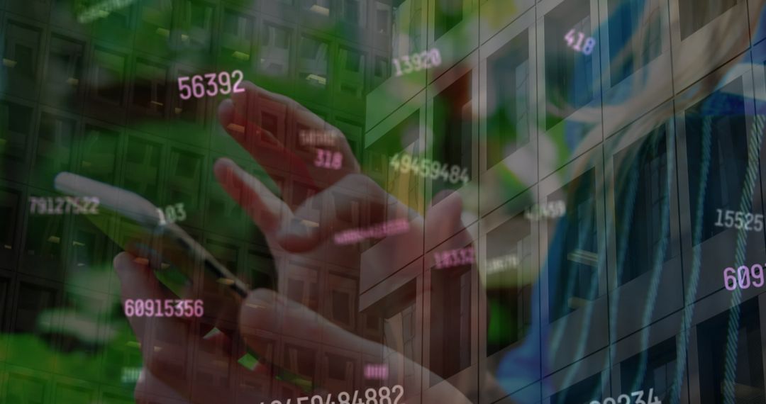 Data and Technology: Woman Engaging with Digital Information Interface