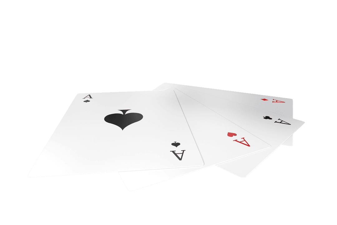 Transparent Vector Design of Playing Card Aces Spades Hearts Diamonds
