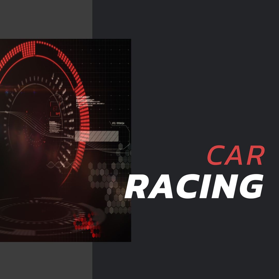 Futuristic Car Racing-themed Data Interface Display