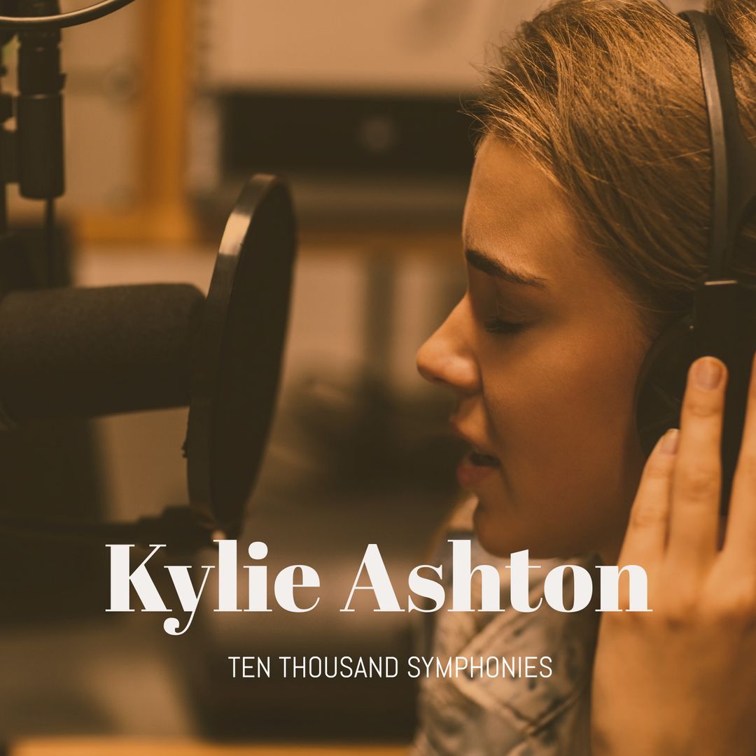 Singer Recording Vocal Track in Music Studio