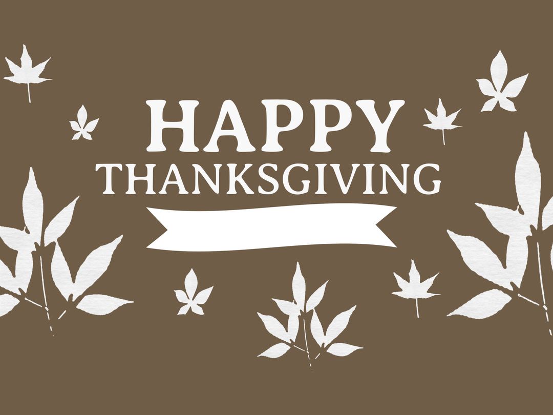 Thanksgiving Greeting with Autumn Leaves Highlighting Gratitude