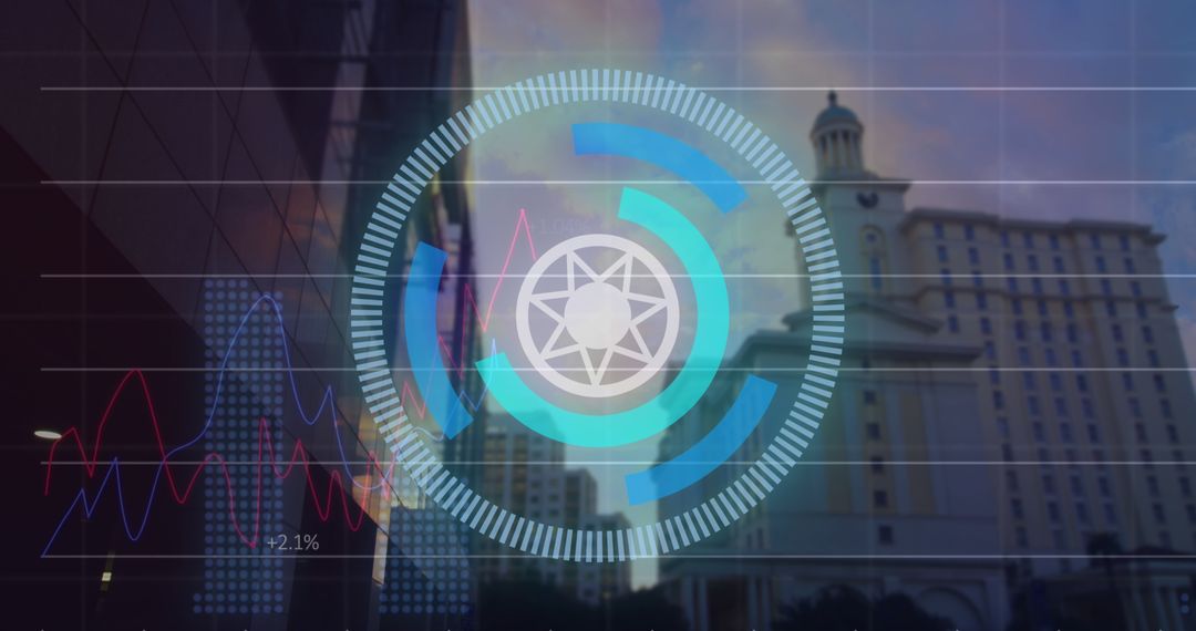 Digital Interface Overlaying Urban Cityscape for Business Analysis