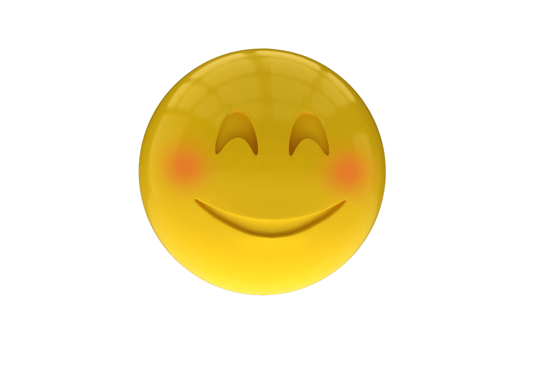 Happy Smiling Emoji Transparent Background for Social Media