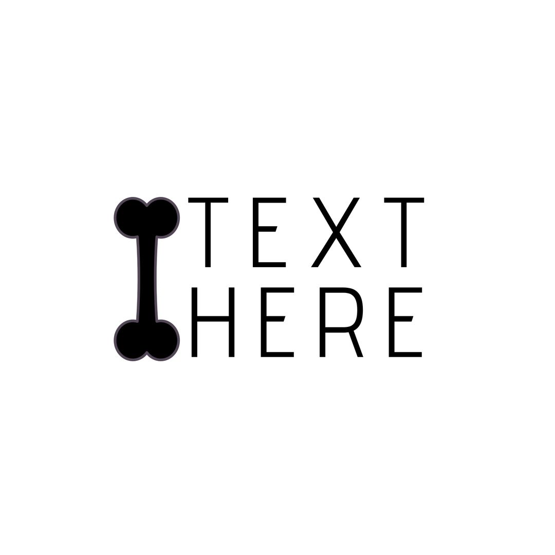 Playful Pet Design with Bone Graphic and Customizable Text