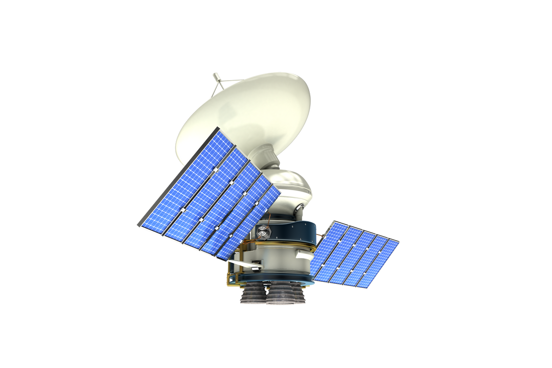 Transparent 3D Solar Power Satellite Concept High Angle View - Download Free Stock Images Pikwizard.com