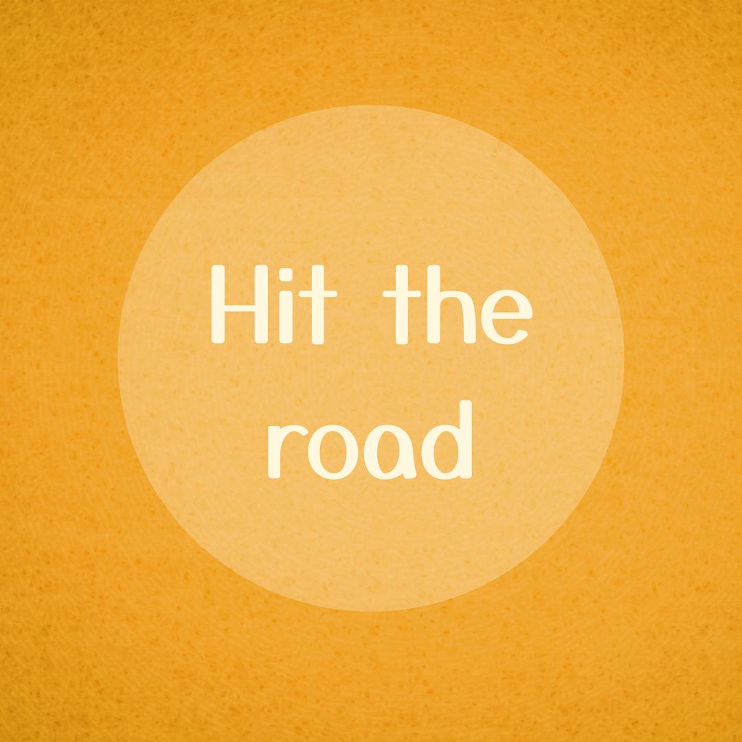 Inspirational Travel Quote on Vibrant Orange Background