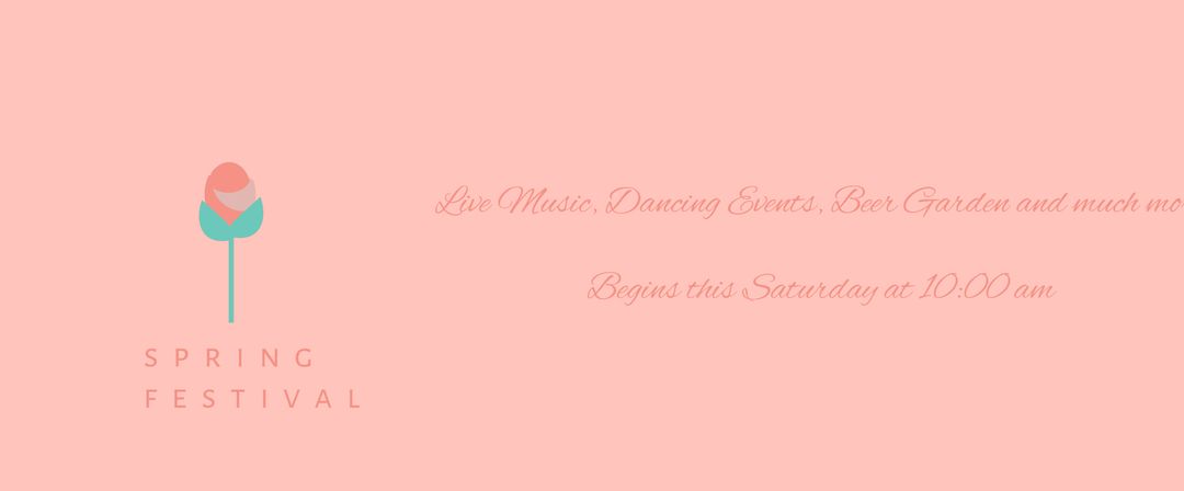 Spring Festival Invitation with Minimalist Design