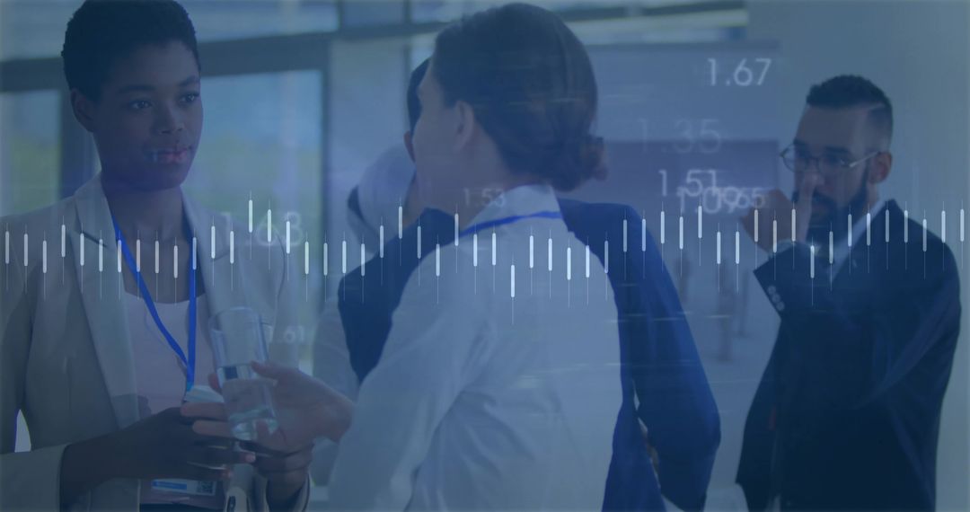 Networking Professionals Engaging in Lively Business Discussion