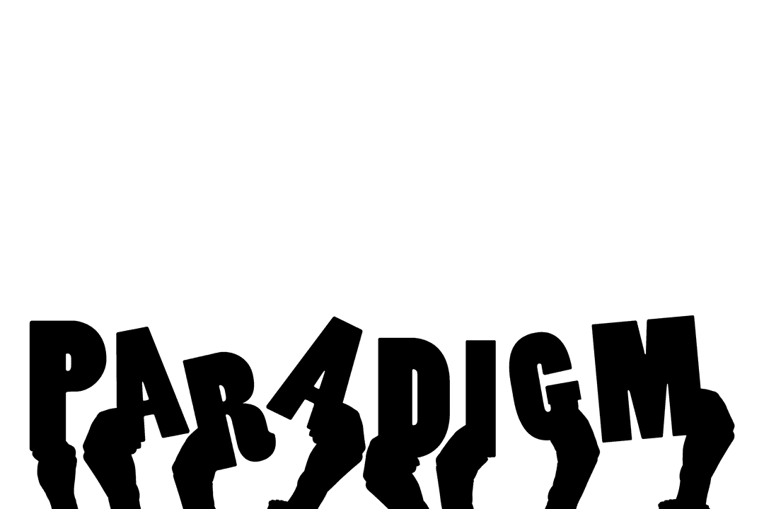 Transparent Hands Holding Paradigm Text PNG Illustration