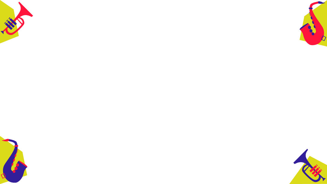 Colorful Brass Instrument Icons on Transparent Background