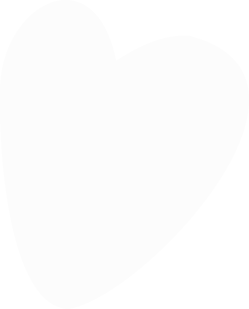 White Heart Shape on Transparent Background Minimalistic Design