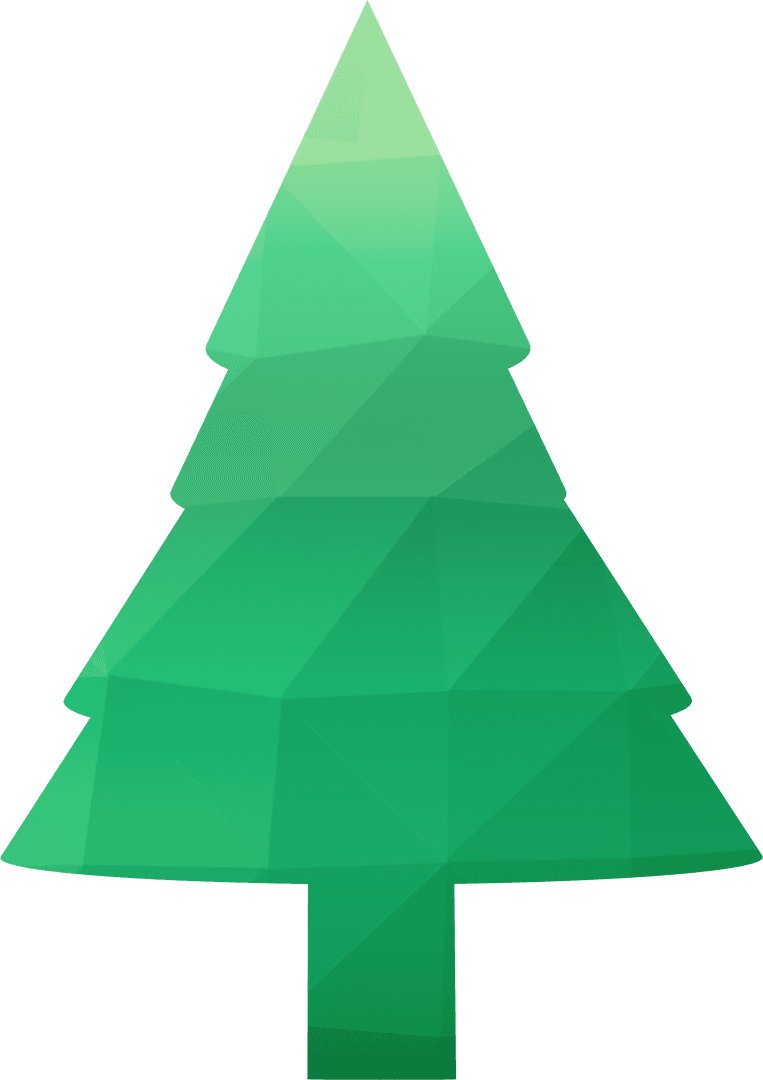 Geometric Transparent Christmas Tree Vector Illustration