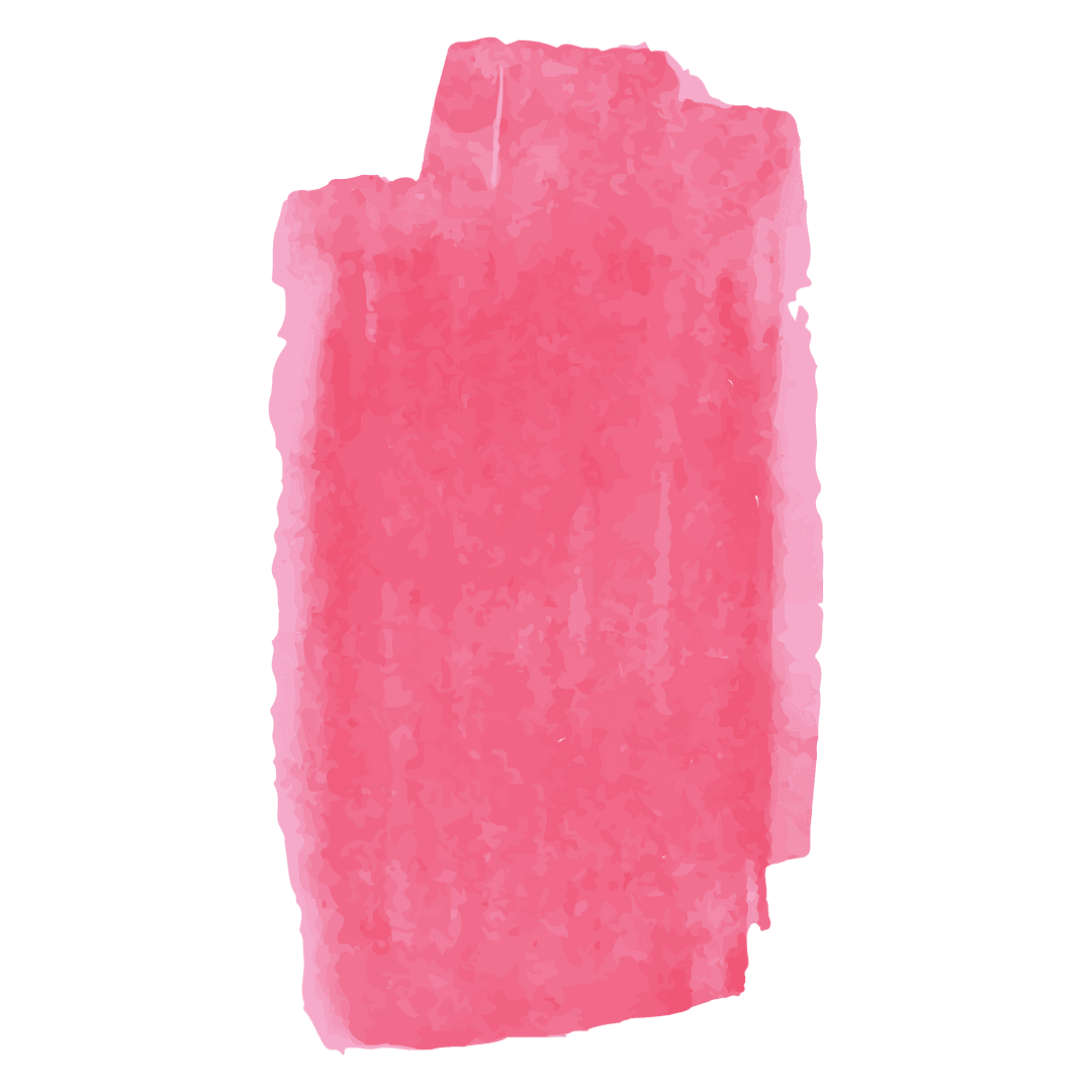 Abstract Pink Brushstroke Shape on Transparent Background