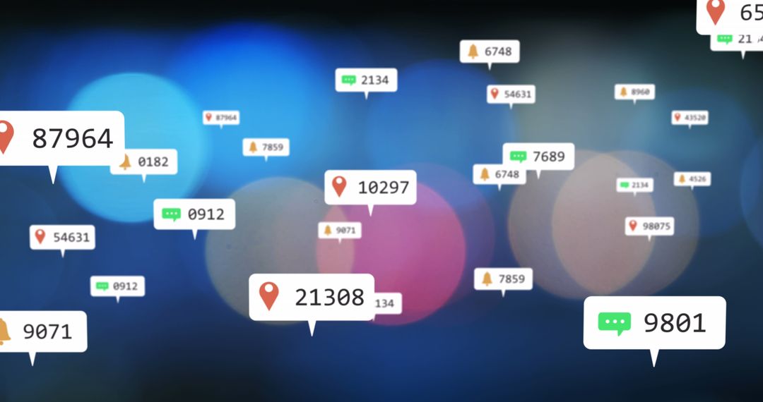 Social Media Interface with Notifications and Light Effects